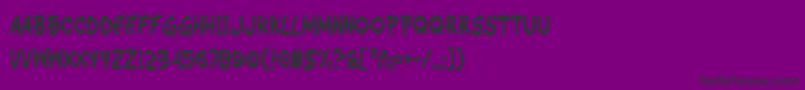 フォントWimpOutCondensed – 紫の背景に黒い文字