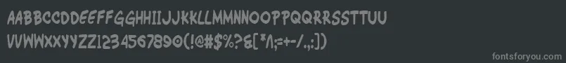 フォントWimpOutCondensed – 黒い背景に灰色の文字