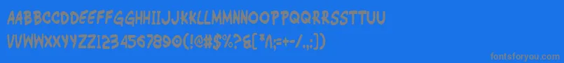 Czcionka WimpOutCondensed – szare czcionki na niebieskim tle