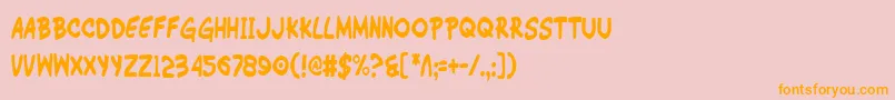 WimpOutCondensed Font – Orange Fonts on Pink Background