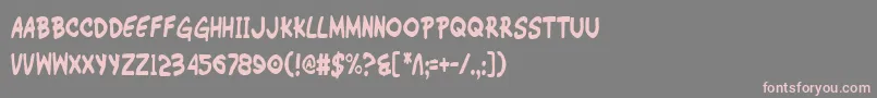Шрифт WimpOutCondensed – розовые шрифты на сером фоне