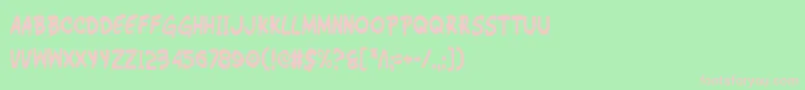 Шрифт WimpOutCondensed – розовые шрифты на зелёном фоне