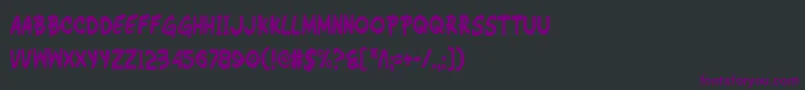 Шрифт WimpOutCondensed – фиолетовые шрифты на чёрном фоне