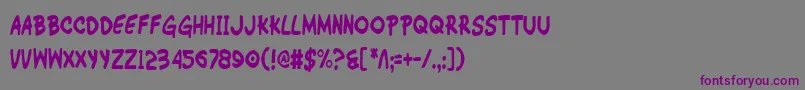 WimpOutCondensed-fontti – violetit fontit harmaalla taustalla