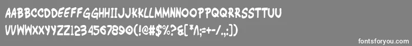 WimpOutCondensed-fontti – valkoiset fontit harmaalla taustalla
