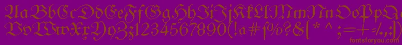 Frungturafs Font – Brown Fonts on Purple Background