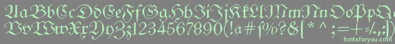 Frungturafs Font – Green Fonts on Gray Background