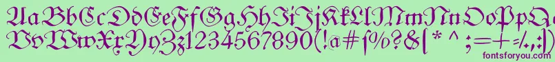 Frungturafs Font – Purple Fonts on Green Background