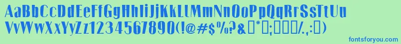 Twotones Font – Blue Fonts on Green Background