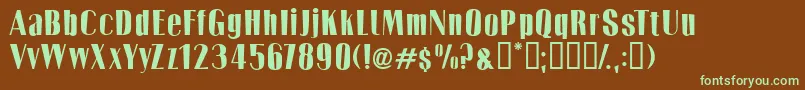 Шрифт Twotones – зелёные шрифты на коричневом фоне