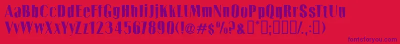 Twotones Font – Purple Fonts on Red Background