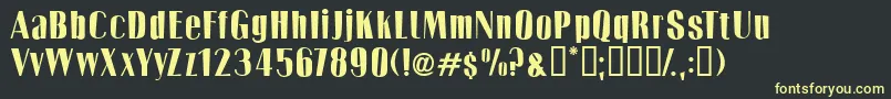 フォントTwotones – 黒い背景に黄色の文字