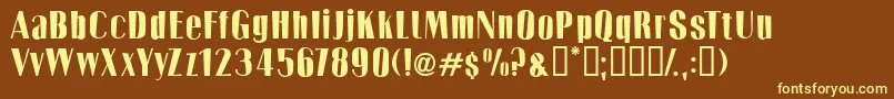Шрифт Twotones – жёлтые шрифты на коричневом фоне