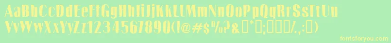 Twotones Font – Yellow Fonts on Green Background