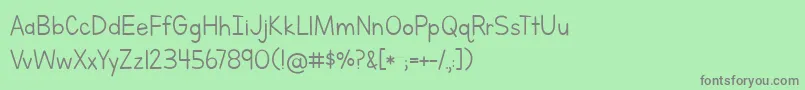 BmdLettersForLearners Font – Gray Fonts on Green Background