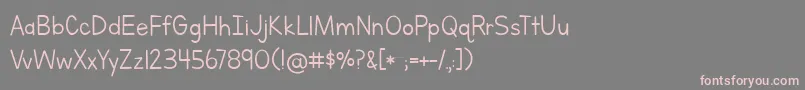 BmdLettersForLearners Font – Pink Fonts on Gray Background