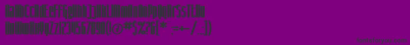 フォントSfIronGothicBold – 紫の背景に黒い文字