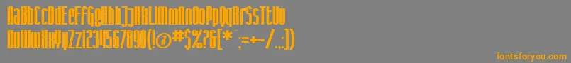 SfIronGothicBold Font – Orange Fonts on Gray Background