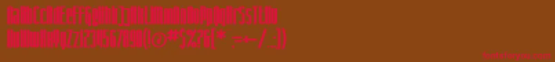 SfIronGothicBold Font – Red Fonts on Brown Background