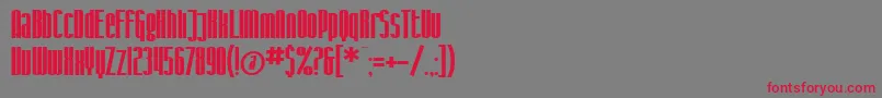 SfIronGothicBold Font – Red Fonts on Gray Background