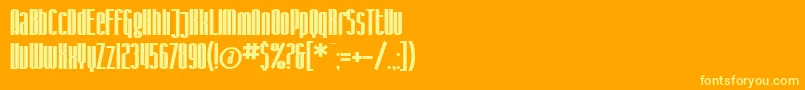 SfIronGothicBold Font – Yellow Fonts on Orange Background