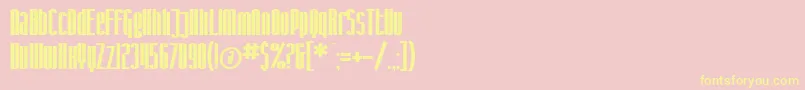 Police SfIronGothicBold – polices jaunes sur fond rose