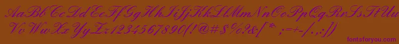 Englshdb Font – Purple Fonts on Brown Background