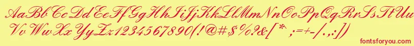 Englshdb Font – Red Fonts on Yellow Background