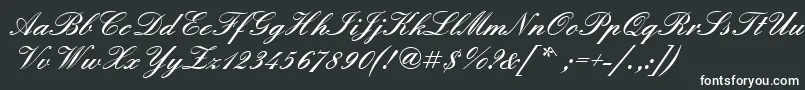 Шрифт Englshdb – белые шрифты на чёрном фоне