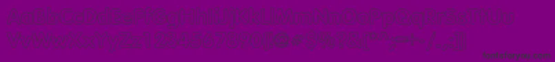 TubularHollow Font – Black Fonts on Purple Background