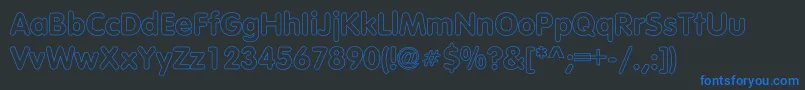 TubularHollow Font – Blue Fonts on Black Background