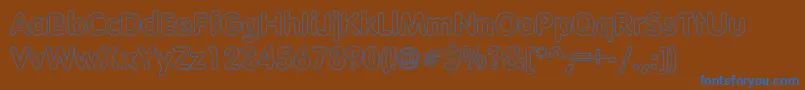 TubularHollow Font – Blue Fonts on Brown Background