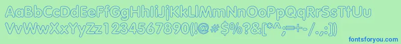 TubularHollow Font – Blue Fonts on Green Background