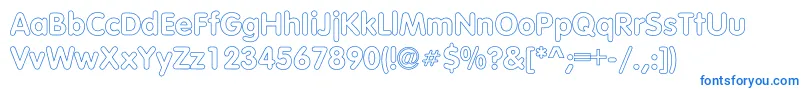 TubularHollow Font – Blue Fonts on White Background