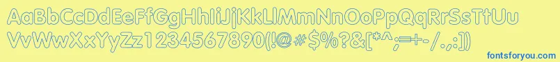 TubularHollow Font – Blue Fonts on Yellow Background