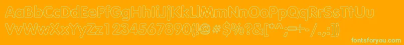TubularHollow Font – Green Fonts on Orange Background