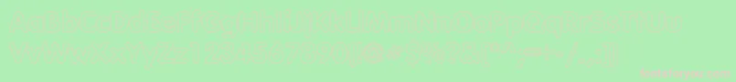 TubularHollow Font – Pink Fonts on Green Background