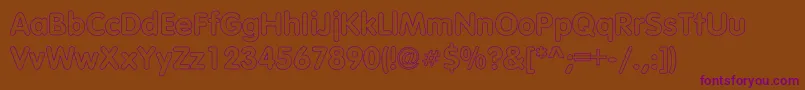 TubularHollow Font – Purple Fonts on Brown Background
