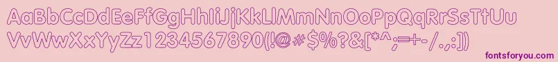 TubularHollow Font – Purple Fonts on Pink Background