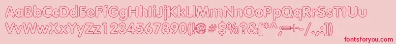 TubularHollow Font – Red Fonts on Pink Background