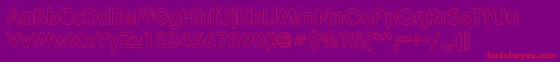TubularHollow Font – Red Fonts on Purple Background