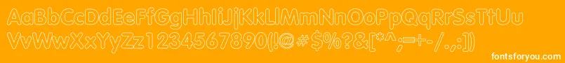 TubularHollow Font – White Fonts on Orange Background