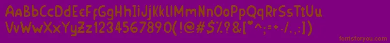 HornyVillageS Font – Brown Fonts on Purple Background