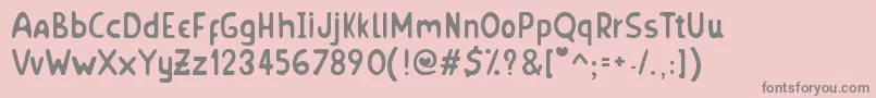 HornyVillageS Font – Gray Fonts on Pink Background