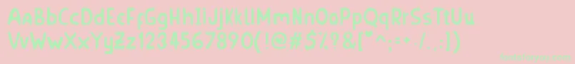 HornyVillageS Font – Green Fonts on Pink Background