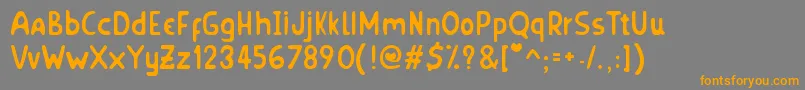 HornyVillageS Font – Orange Fonts on Gray Background
