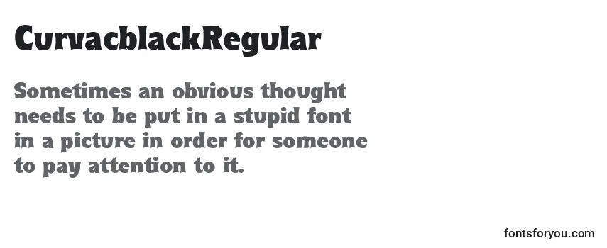Review of the CurvacblackRegular Font