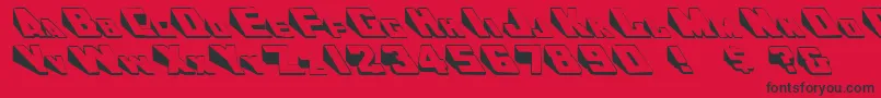 Doorjam Font – Black Fonts on Red Background