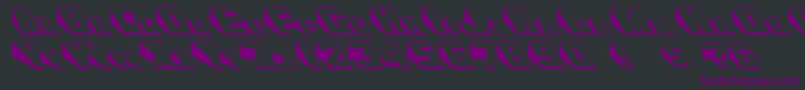 Шрифт Doorjam – фиолетовые шрифты на чёрном фоне