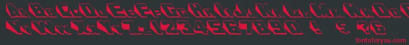 Doorjam Font – Red Fonts on Black Background